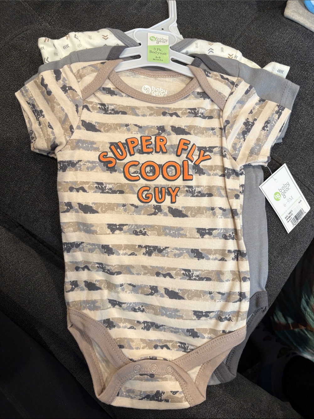 Baby Gear ‘Super Fly Cool Guy' One-Piece (3-Pack) Brand New 6-9 months